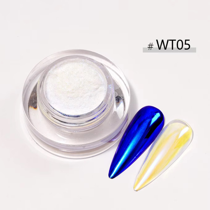 KROMI Aurora blue nail chrome powder WT05