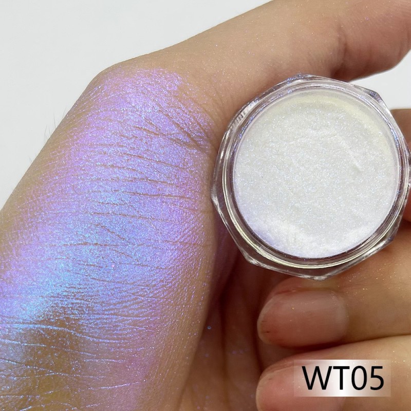 KROMI Aurora blue nail chrome powder WT05