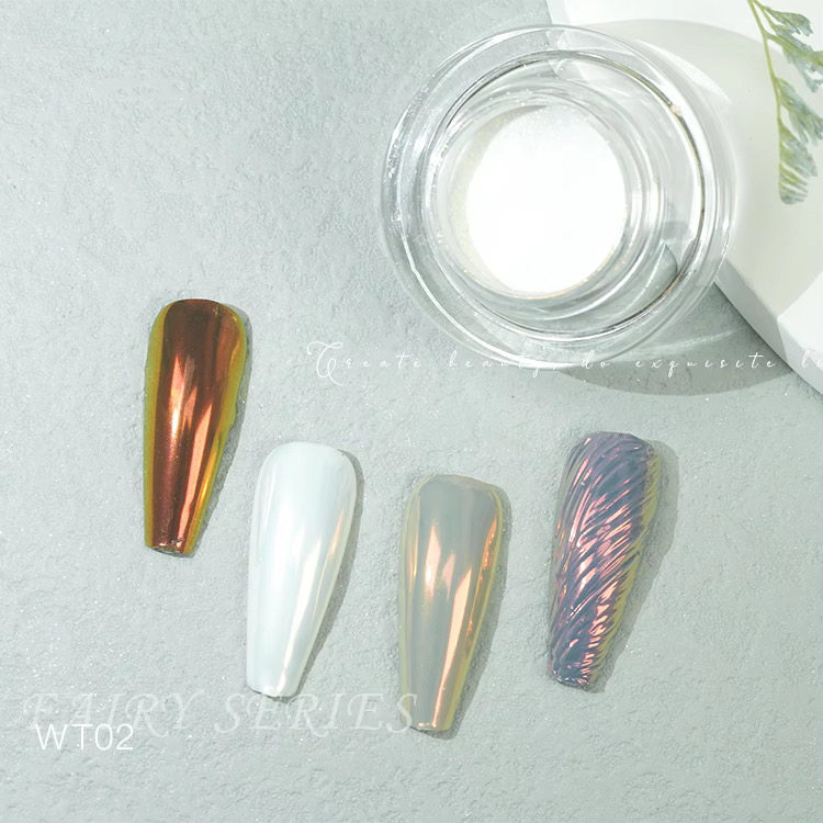 KROMI Aurora orange nail chrome powder WT02