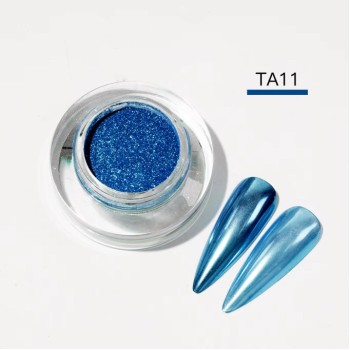 KROMI Blue nail chrome powder TA11