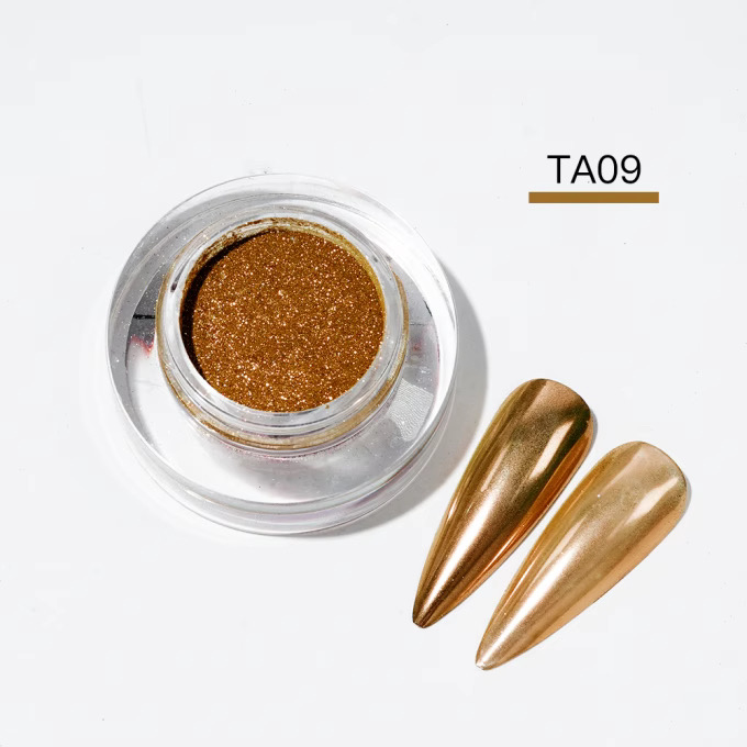KROMI Brown nail chrome powder TA09