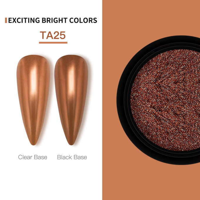 KROMI Orange nail chrome powder TA25