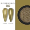 KROMI Holographic Dark Gold nail chrome powder TA12