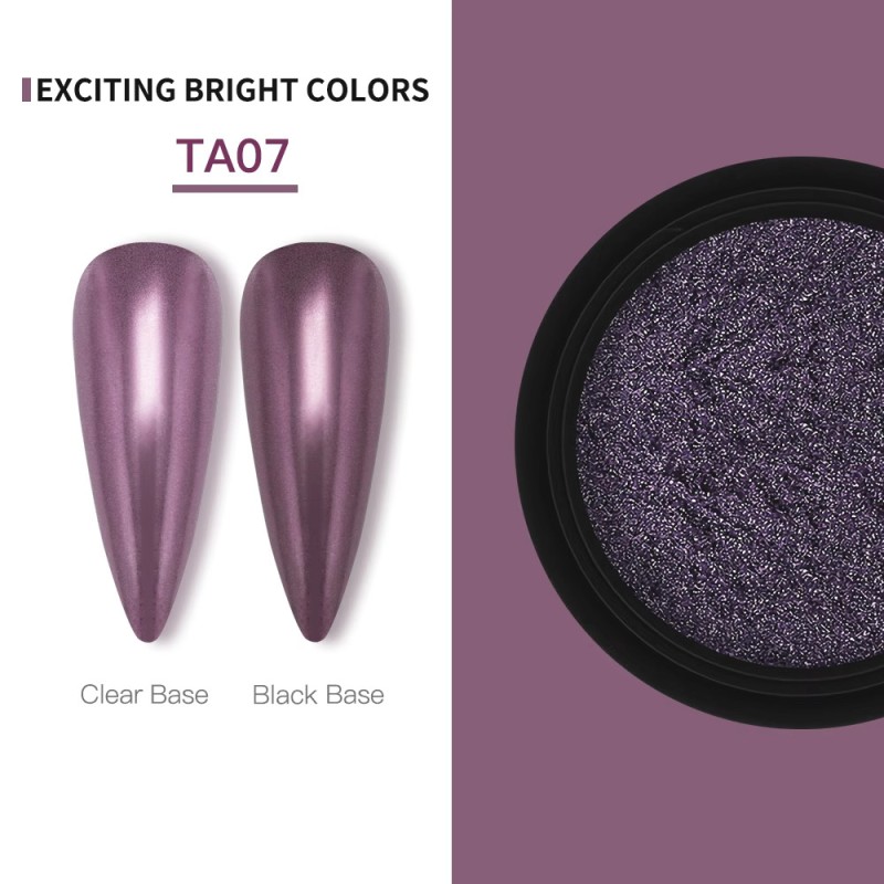 KROMI Pink nail chrome powder TA07