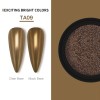 KROMI Brown nail chrome powder TA09