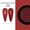 KROMI Red nail chrome powder TA05