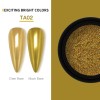 KROMI Holographic Gold nail chrome powder TA02