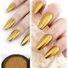 KROMI Holographic Dark Gold nail chrome powder TA12