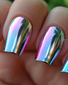 Rainbow nail effect
